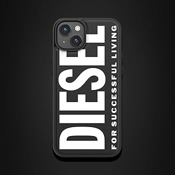 Diesel iPhone 15 Plus Case | Black and White Design